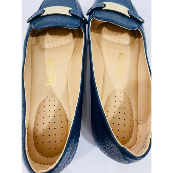 Kenneth Cole Reaction Flash Time  Navy Leather Flat - Women's Size , - Picture 5 of 8
